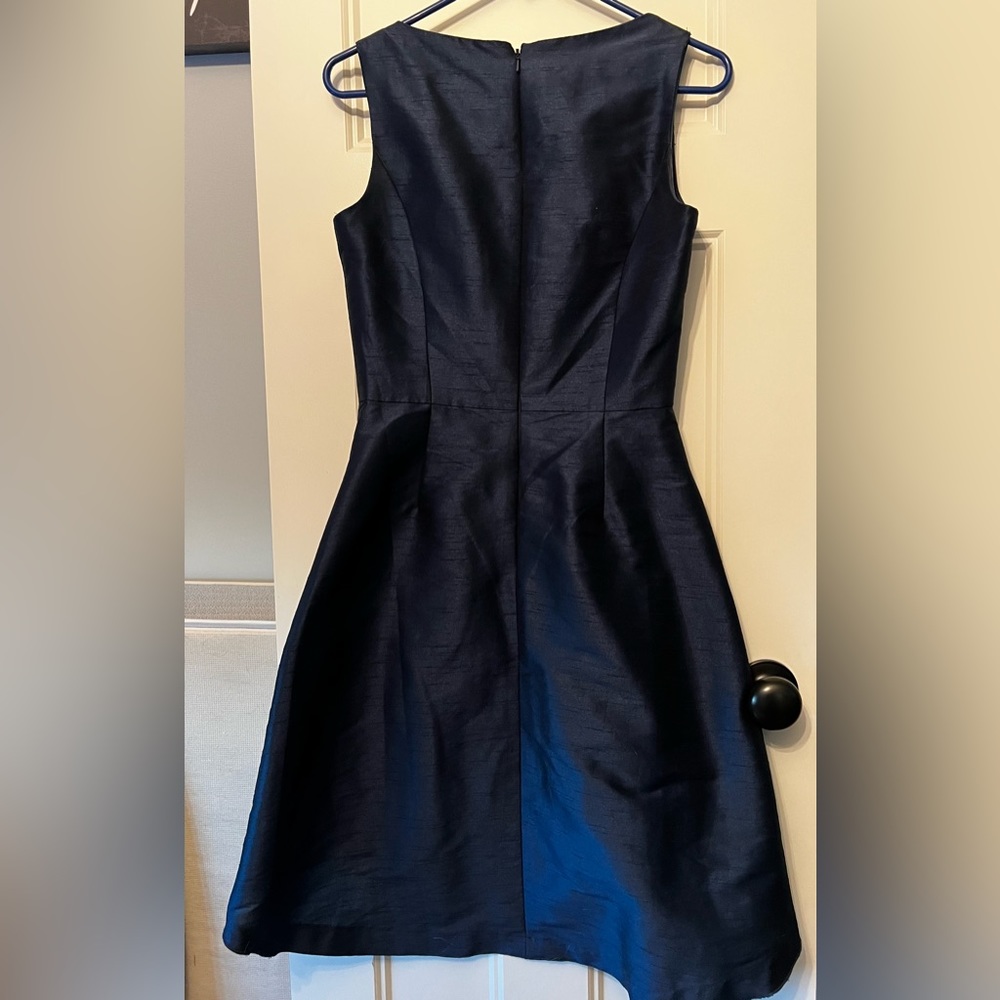 Midnight Blue bridesmaid dress - size 8 but fits as a 4. Has pockets!